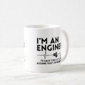 私はエンジニアで救すと思うだけ コーヒーマグカップ (正面右)
