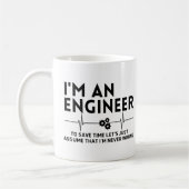 私はエンジニアで救すと思うだけ コーヒーマグカップ (左)