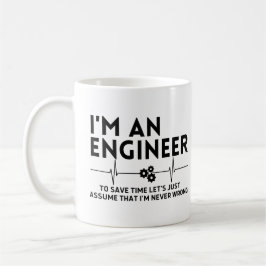 私はエンジニアで救すと思うだけ コーヒーマグカップ