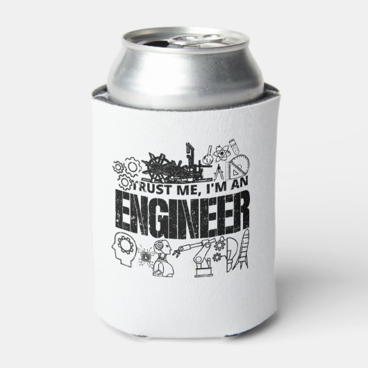 私はエンジニアのエンジニアリングギフトおもしろいである 缶クーラー (缶正面)