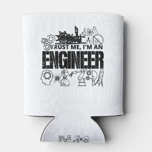 私はエンジニアのエンジニアリングギフトおもしろいである 缶クーラー (裏面)