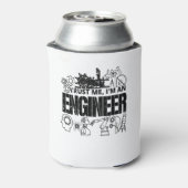 私はエンジニアのエンジニアリングギフトおもしろいである 缶クーラー (缶裏面)