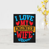 私はエンジニアの妻を愛している 私の妻を愛している カップル ヴァレ カード (黄色い花)