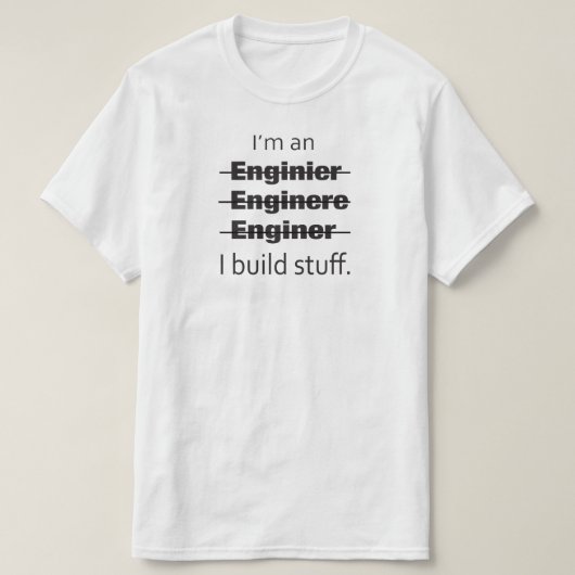 私はエンジニアのTシャツです Tシャツ (デザイン正面)