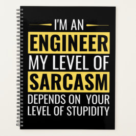 私はエンジニア私の皮肉のレベル、エンジニアのギフト プランナー手帳