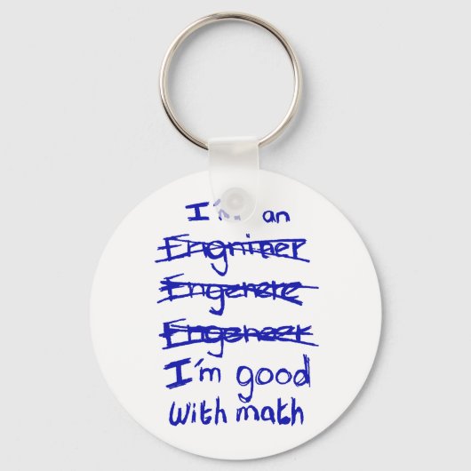 私はエンジニア、私は数学キーチェーンが得意 キーホルダー (正面)
