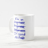 私はエンジニア、私数学のマグとよいですです コーヒーマグカップ (正面左)