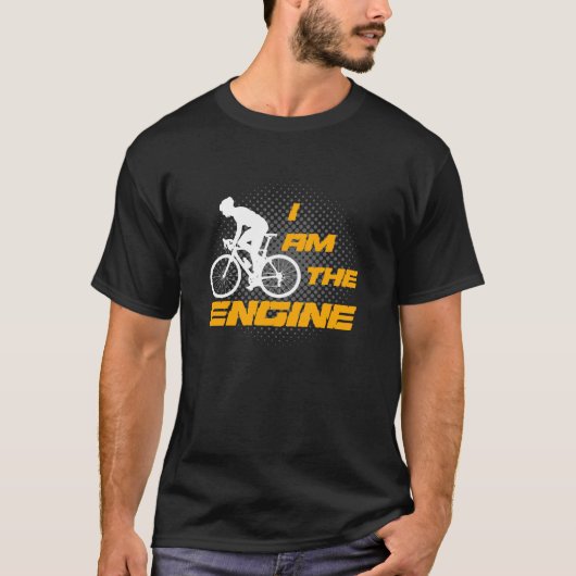 私はエンジンサイクリング自転車 Tシャツ (正面)