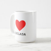 私はエンチラーダが好きです コーヒーマグカップ (正面左)