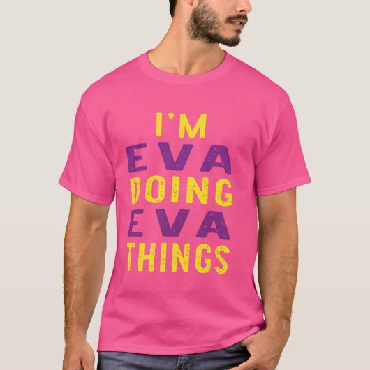 私はエヴァの事をやっている Tシャツ (正面)