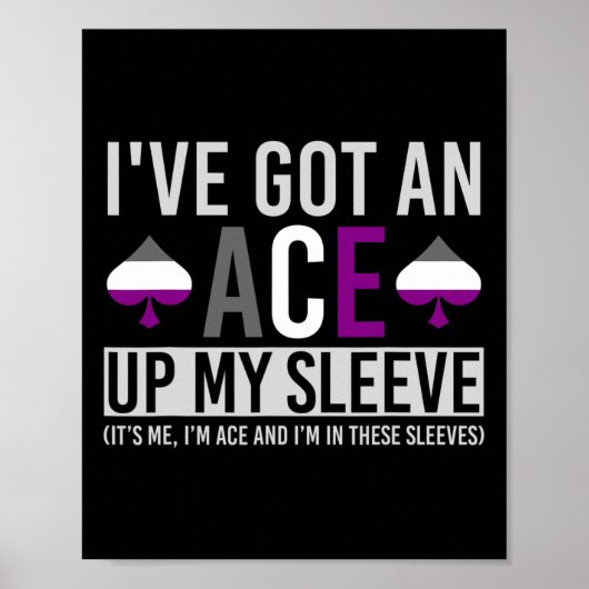 私はエースで、この袖の中のアイムはおもしろいLGBT Ase ポスター (正面)