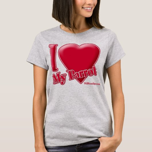 私はオウムが大好き Tシャツ (正面)