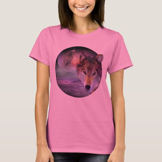 私はオオカミの芸術のTシャツです Tシャツ (正面)