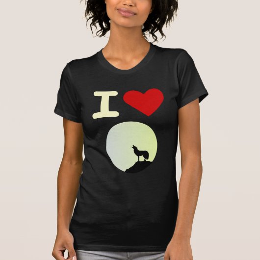 私はオオカミを愛します Tシャツ (正面)