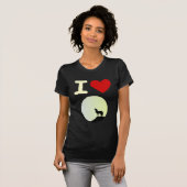 私はオオカミを愛します Tシャツ (正面フル)