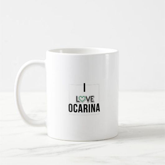 私はオカリナが好きです コーヒーマグカップ (左)