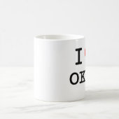 私はオクラを愛します コーヒーマグカップ (中央)
