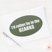 私はオザークに居たい 楕円形シール (封筒)