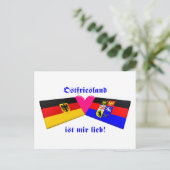 私はオストフリースランドイストミールliebが大好き ポストカード (スタンド正面)