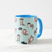 私はオッターマグが好きであなたを愛している マグカップ (正面右)