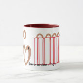 私はオニオンリングが大好き マグカップ (中央)