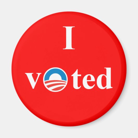 私はオバマに投票 マグネット (正面)