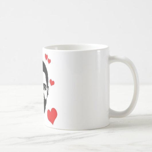 私はオバマを愛します コーヒーマグカップ (右)