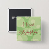 私はオバマを愛します 缶バッジ (正面&裏面)