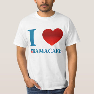 私はオバマケアのティーを愛します Tシャツ