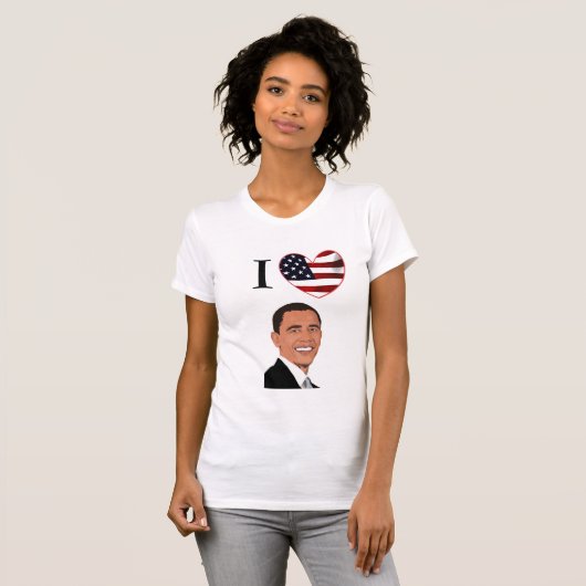 私はオバマ大統領のバラク・シャツが大好き Tシャツ (正面フル)