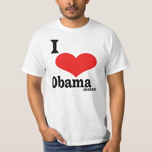 私はオバマ2012年を愛します Tシャツ (正面)