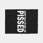 私はオフに私と話さないで – 怒不機嫌私離れA フリースブランケット (正面(横))