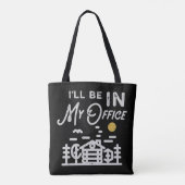 私はオフィスにいます トートバッグ (裏面)
