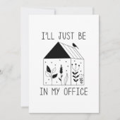 私はオフィスに入るだけだ サンキューカード (正面)