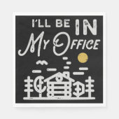 私はオフィスに入る スタンダードランチョンナプキン (正面)