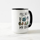 私はオフィスのガーデニングツールに入るおもしろい マグカップ (正面右)