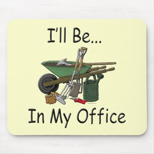 私はオフィスの庭にいる マウスパッド (正面)
