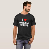 私はオメガバースが大好きおもしろい Tシャツ (正面フル)