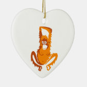 私はオランウータンスが大好き – 霊長類 – 類人猿 – 野生生物 セラミックオーナメント (右)