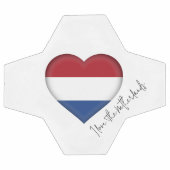私はオランダ旗の色ハート サッカーボール (フラット)