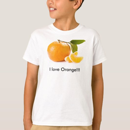私はオレンジを!愛します!! Tシャツ (正面)