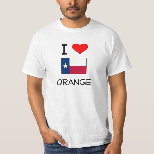 私はオレンジテキサス州を愛します Tシャツ (正面)