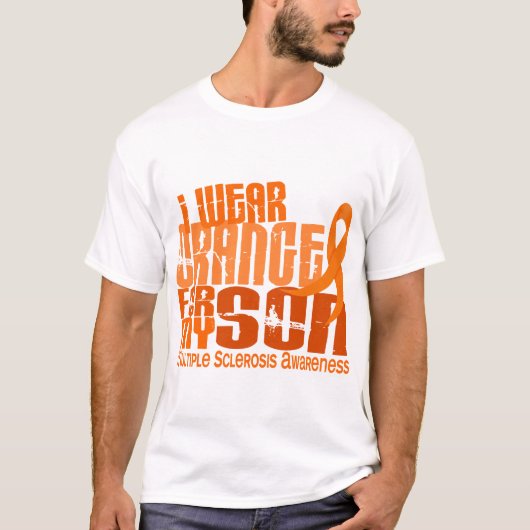 私はオレンジ息子の多発性硬化MSを身に着けています Tシャツ (正面)