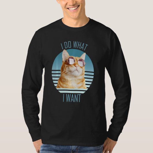 私はオレンジ猫が欲しいおもしろいことをする Tシャツ (正面)