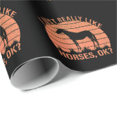 私はオレンジ色のミカンの馬が大好き ラッピングペーパー (ロールコーナー)