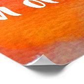 私はオレンジ色の引用水色で夢を見る ポスター (角)