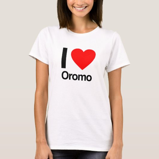 私はオロモが大好きだ Tシャツ (正面)