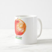 私はオーガニックな私のりんごを愛します コーヒーマグカップ (正面右)
