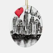 私はオースティンを愛します セラミックオーナメント (右)