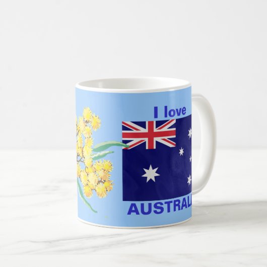 私はオーストラリアが大好きだ コーヒーマグカップ (正面右)